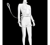 TRQOYTU Kit Bondage Sessuale BDSM Per Tutto Il Corpo Con Manette E Polsini Alla Caviglia, Cintura E Colletto, Polsini Per Le Cosce, Set Bondage, Set Bondage SM, Giocattoli Erotici Estremi Per Coppie