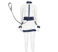 TRQOYTU Kit Bondage Sessuale BDSM Per Tutto Il Corpo Con Manette E Polsini Alla Caviglia, Cintura E Colletto, Polsini Per Le Cosce, Set Bondage, Set Bondage SM, Giocattoli Erotici Estremi Per Coppie