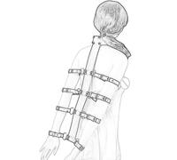 TRQOYTU Manette Di Ritenuta Collare Bondage Tuta Sessuale BDSM Manette In Pelle Collare Di Ritenuta Del Braccio Tuta Bondage SM Schiava Restrizioni Erotico Giocattolo Erotico Adatto Per Coppie Donne