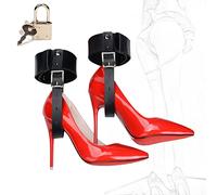 TRQOYTU Manette Per Caviglie In Pelle Bondage SM Con Tacchi Alti Con 4 Lucchetti Fetish Anti-perdita Con Cinturino Alla Caviglia Con Tacco Alto Sex Toys Per Donne Coppie (tacchi Alti Non Inclusi)