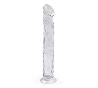 TRQOYTU Masturbatore Femminile Da 35 Cm, Realistico, Con Forte Ventosa, Trasparente, In Silicone, Per Pene