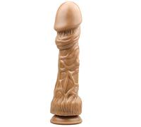 TRQOYTU Morbido Grande Diametro 6 Cm Dildo Gigante Stimolazione Del Punto G Giocattolo Per Donna Pene Bigboy, Fallo Realistico Per Mani Libere, Marrone