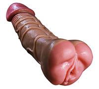 TRQOYTU Pene Finto Realistico Con Guaina, Masturbatore Maschile Con Vagina Realistica In Silicone, Pene Finto Con Guaina Vaginale In Silicone, Masturbatore Anale Con Plug Vaginale, Giocattolo