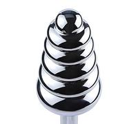 TRQOYTU Plug Anale Butt Plug Perline Anali In Metallo Sfera In Acciaio Inox Dildo Anale Butt Plug Fatto Con Dilatatore Stimolatore Della Prostata Masturbazione Bondage SM Giocattolo Sessuale