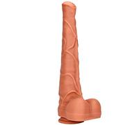 TRQOYTU Plug Anale Fallo Realistico 38,5 Cm Fallo Gigante Con Forte Ventosa Pene Animale Con Vene Testicoli Fallo XXL Flessibile Fallo Per Cavalli Fallo Anale Stimolazione Del Punto G Giocattolo