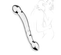 TRQOYTU Plug Anale In Metallo Dildo A Doppia Testa Stimolatore Del Punto G Per La Vagina Anale Giocattolo Anale Fetish Classico Masturbazione Giocattolo Sessuale