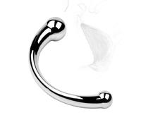 TRQOYTU Plug Anale In Metallo Dildo Anale Doppia Testa Palline Anali Dildo A Sfera Gancio Orgasmo Doppio Massaggio Vaginale Alla Prostata Punto G Giocattolo Sessuale Per Uomini E Donne