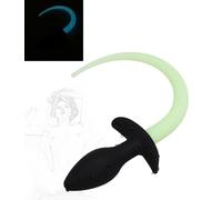 TRQOYTU Plug Anale In Silicone Con Coda Di Cane Plug Anale Luminoso Con Coda Di Cane Gioco Di Ruolo Massaggio Alla Prostata Cosplay Espansore Anale Gioco Per Animali Domestici Bondage