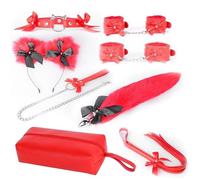 TRQOYTU Plug Anale Per Coppie Cosplay Con Coda Di Volpe Bondage Plug Anale Butt Plug Dildo Anale Set Di 8 Orecchie Di Gatto Manette SM Gioco Di Ruolo Giocattolo Anale Giocattolo Sessuale Per Uomini