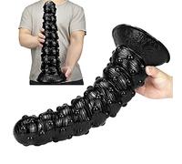 TRQOYTU Plug Anale Super Grande Butt Plug PVC XXL Dildo Palline Anali Espansore Dell'ano Con Ventosa Grande Prostata Massaggiatore Vaginale Masturbazione Giocattolo Sessuale Per Uomini Donne, Nero
