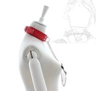 TRQOYTU PU Catena Di Ferro Morsetto Per Capezzoli Copricollo Coppia Giocattoli Da Flirt Copricollo In Pelle Catene Per Capezzoli Catena Per Il Petto Catene Di Trazione Collare Prodotti Sexy