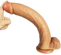 TRQOYTU Realistico Super Forte Grande Dildo Silicone 35Cm * 5Cm XL Super Lungo E Morbido Con Super Ventosa Dilos Giocattolo Del Sesso Replica Del Pene Enorme