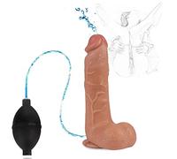 TRQOYTU Realistico Vibratore A Spruzzo Con Funzione Di Spruzzo D'acqua E Funzione Di Eiaculazione Plug Anale In Silicone Butt Plug Ventosa Pene Grande Dong Masturbatore Giocattolo Sessuale