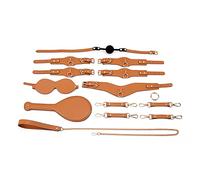 TRQOYTU Set BDSM Restrizioni E Catene, Set Bondage Da 6 Pezzi, Set Bondage Con Guinzaglio, Benda, Manette, Bavaglio, Giocattoli Sessuali Fetish SM Per Sesso Estremo Per Donne