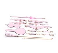 TRQOYTU Set BDSM Restrizioni E Catene, Set Bondage Da 6 Pezzi, Set Bondage Con Guinzaglio, Benda, Manette, Bavaglio, Giocattoli Sessuali Fetish SM Per Sesso Estremo Per Donne