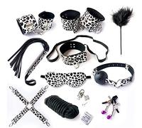 TRQOYTU Set Bondage BDSM Estremamente Sexy, Set Bondage Da 10 Pezzi, Set Bondage Con Manette E Collare, Sex Toy SM Per Principianti E Coppie