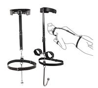 TRQOYTU Set Bondage Con Manette Bavaglio E Gancio Anale Manette BDSM Plug Anale Palla Bavaglio Set Di Ritenuta Per Letto Sessuale Tortura Schiavo Flirtare Giocattolo Sessuale Per Coppie Donne Uomini