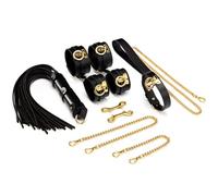 TRQOYTU Set Bondage In Pelle SM Composto Da Manette, Restrizioni, Collare, Cintura, Catena E Frusta Per Permetterti Di Godere Di Un Piacere Sessuale Unico E Lussuoso, Unisex