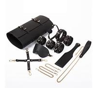 TRQOYTU Set Bondage, Set BDSM, Set Bondage Da 8 Pezzi, Set Bondage, Set Di Giocattoli Sessuali In Pelle PU Con Custodia, Giocattoli Sessuali Fetish SM Per Donne, Sesso Estremo