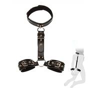 TRQOYTU Set Bondage SM 3 In 1 Con Collare, Manette, Set Di Contenimento, Giocattoli Sessuali, Set Bondage BDSM, Gioco Di Ruolo Fetish, Cinghie Di Fissaggio Estreme, Letti Erotici Per Il Sesso