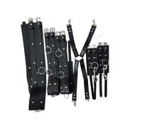 TRQOYTU Set Bondage SM Imbracatura Per Il Corpo In Pelle Con Manette E Fondina Per Coscia In Gabbia Per Gambe Set Di Ritenuta Per Giarrettiera Punk Sexy Giochi Di Bondage BDSM Giocattolo Sessuale