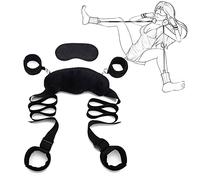 TRQOYTU Set Bondage SM Set Di Ritenuta Per La Coscia Con Manette Restrizioni Per La Caviglia Cuscino Per Il Collo E Set Di Ritenuta Per Benda Sugli Occhi BDSM Divaricatore Per Cosce Aperte