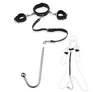 TRQOYTU Set Di Bondage BDSM Per Sesso, Set Di Ganci Anali Con Collare Per Manette, Plug Anale, Gancio Anale Regolabile, Giocattolo Sessuale Estremo, Schiavo Del Cane, Bavaglio A Palla, Set