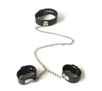 TRQOYTU Set Di Collare E Manette BDSM Manette In Nylon Resistente Collare Provocante Catena Metallica Con Lucchetto Sex Toy Erotico Sex Toy Per Schiavi Coppie Donne Uomini