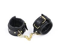 TRQOYTU Set Di Polsini Per Bondage, Restrizioni In Pelle Imbottite E Chiudibili A Chiave, Restrizioni Per I Polsi, Manette SM In Morbida Pelle, Giocattoli Erotici Fetish Per Schiavi Regolabili