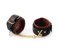 TRQOYTU Set Di Polsini Per Bondage, Restrizioni In Pelle Imbottite E Chiudibili A Chiave, Restrizioni Per I Polsi, Manette SM In Morbida Pelle, Giocattoli Erotici Fetish Per Schiavi Regolabili