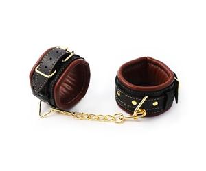 TRQOYTU Set Di Polsini Per Bondage, Restrizioni In Pelle Imbottite E Chiudibili A Chiave, Restrizioni Per I Polsi, Manette SM In Morbida Pelle, Giocattoli Erotici Fetish Per Schiavi Regolabili