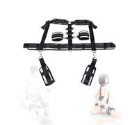 TRQOYTU Set Di Restrizioni Estreme Per Mani E Piedi, Manette In Pelle, Polsini Per Caviglie, Cosce Imbottite Per Schiavo, Set Di Restrizioni, Barra Divaricatrice, Giochi Sessuali, Cinghia