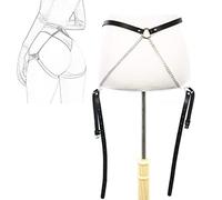 TRQOYTU Sexy Bondage Gamba Gabbia Coscia Fondina Cintura Con Giarrettiera Imbracatura Per Il Corpo In Pelle Cintura Di Ritenuta Set Donna Cinghie In Vita Per La Coscia Fetish Giocattolo Del Sesso