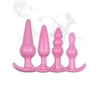 TRQOYTU SM Anal Plug Set Con Indossare Fetish Masturbazione All'Aperto Silicone Anale Butt Plug Anale Plug Butt Plug Expander Confezione Da 4 Bondage Palline Anali BDSM Sex Toys Per Uomini Donne