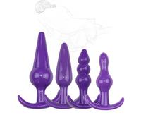 TRQOYTU SM Anal Plug Set Con Indossare Fetish Masturbazione All'Aperto Silicone Anale Butt Plug Anale Plug Butt Plug Expander Confezione Da 4 Bondage Palline Anali BDSM Sex Toys Per Uomini Donne