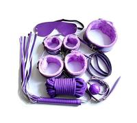 TRQOYTU SM Bondage Set Da 7 Pezzi Con Collare E Manette Giocattoli Sessuali Regolabili Per Adulti Set Da Gioco Bondage In Corda Di Peluche In Pelle Sexy Per Adulti Giochi Bondage BDSM