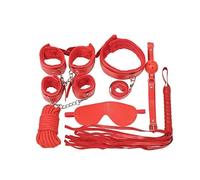 TRQOYTU SM Bondage Set Da 7 Pezzi Con Collare E Manette Giocattoli Sessuali Regolabili Per Adulti Set Da Gioco Bondage In Corda Di Peluche In Pelle Sexy Per Adulti Giochi Bondage BDSM