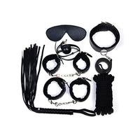 TRQOYTU SM Bondage Set Da 7 Pezzi Con Collare E Manette Giocattoli Sessuali Regolabili Per Adulti Set Da Gioco Bondage In Corda Di Peluche In Pelle Sexy Per Adulti Giochi Bondage BDSM