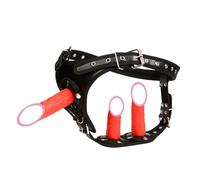 TRQOYTU Strap-On 3 Vibratori Realistici In Silicone Vagina E Doppia Penetrazione Lesbiche 3 Colori Sex Toy Strap-on Regolabile Fallo Rimovibile E Pantaloni Bondage Con Dildo Portatile