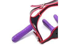 TRQOYTU Strap-On BDSM Con 3 Falli In Gomma Morbida Pene Strap-on Realistico Coda Regolabile Strap-on Rimovibile Masturbazione Giocattoli Erotici Per Coppie Lesbiche