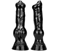 TRQOYTU Super Large Anal Plug Anal Plug Sano Realistico Pene Per Cani Con Ventosa Forte Prostata Vagina Massaggiatore Masturbazione Giocattolo Sessuale Per Uomini Donne Principianti 37,5 Cm