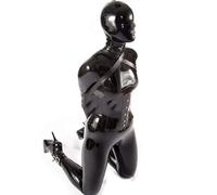TRQOYTU Tuta Aderente In Lattice Naturale, Tuta Integrale, Costumi Per Giochi Di Ruolo BDSM, Set Erotico In Lattice Unisex, Con Cerniera Sul Cavallo, Abbigliamento Per Esibizioni In Discoteca E Sul