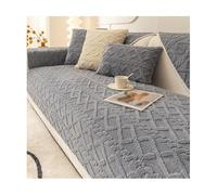 TRQQWEQQ Copridivano in Peluche Coperta Copridivano Antiscivolo Copri-Divano Resistente Ai Graffi per Animali Domestici per Soggiorno(Gray,90 * 240CM)