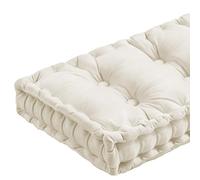 TRQQWEQQ Cuscini per panca da interni, in velluto, trapuntato, per dondolo da portico, con manico e cinghie, spessore 7,6 cm, per cucina, sala da pranzo, finestra di pianoforte (2 beige, 30,5 x 61 cm)