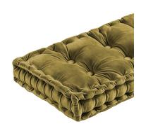 TRQQWEQQ Cuscini per panca da interni, in velluto, trapuntato, per dondolo da portico, con manico e cinghie, spessore 7,6 cm, per cucina, sala da pranzo, finestra di pianoforte (21 verde oliva, 30,5 x