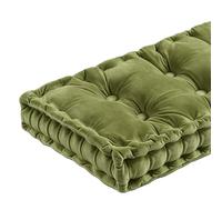 TRQQWEQQ Cuscini per panca da interni, in velluto, trapuntato, per dondolo da portico, con manico e cinghie, spessore 7,6 cm, per cucina, sala da pranzo, finestra di pianoforte (17 verde erba, 30,5 x