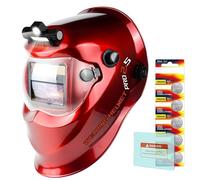 TRQWH Casco da saldatura con luce True Color Auto Darkening Saldatura Caschi per uomo Cappa da saldatura ad energia solare con 2 sensori ad arco Wide Shade 4/9-13 per TIG MIG ARC Cool Welder Mask