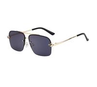 TRRDB 2024 Occhiali da sole da uomo senza montatura occhiali da sole da donna alla moda UV400, C1, 148*150*49mm