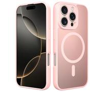 TRRDB Custodia di ricarica wireless magnetica opaca per iPhone 14 15 16 17 Pro Max 17 Air 14 15 16 Plus antiurto copertura di protezione dell'obiettivo, rosa chiaro, per iPhone 14 Plus