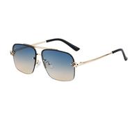 TRRDB Occhiali da sole da uomo senza montatura 2024, occhiali da sole alla moda UV400, C6, 148*150*49mm